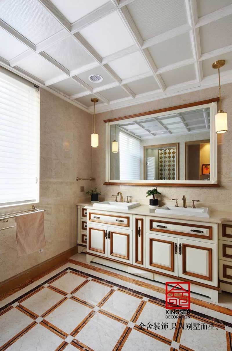 天海譽天下217㎡裝修簡約美式設計實景圖