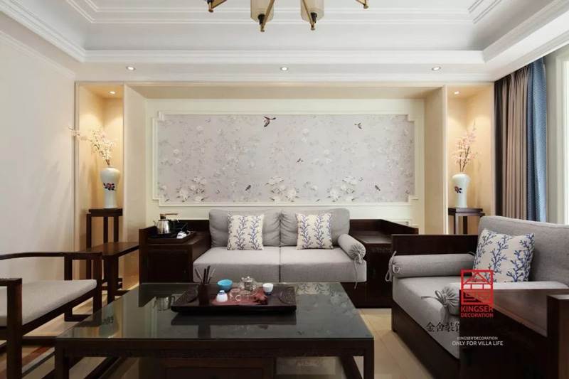 冀興尊園150㎡新中式風格裝修設計實景圖