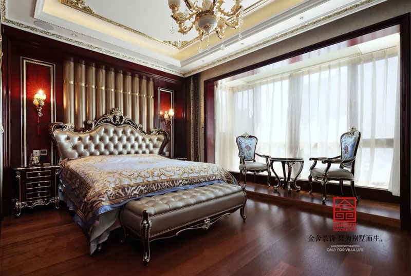 新源燕府500㎡裝修古典歐式風(fēng)格臥室設(shè)計實景圖