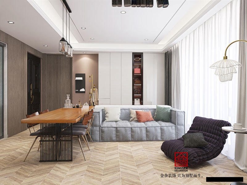 天成嶺秀126平米裝修現代簡約風格效果圖