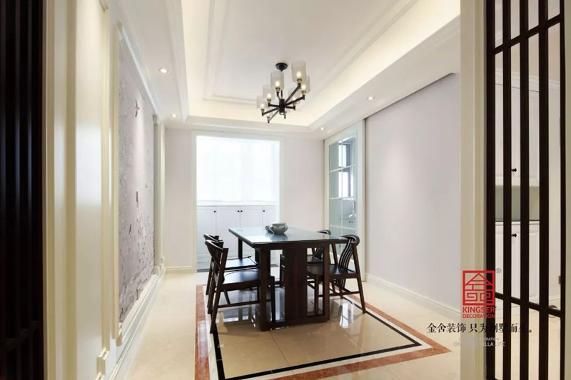 冀興尊園150㎡新中式風(fēng)格裝修餐廳設(shè)計實景案例