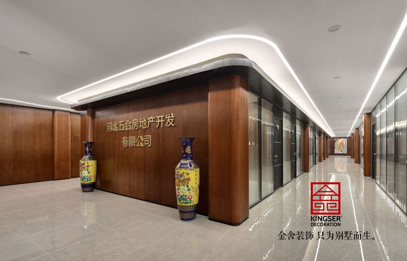 工裝案例-五合地產公司裝修2000平米中式風格實景圖  ?