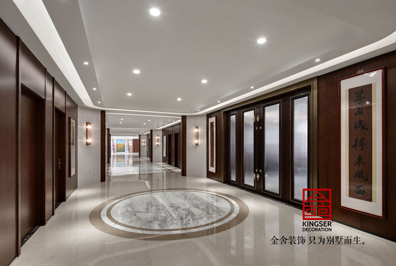 五合地產公司裝修2000平米中式風格實景圖  ?