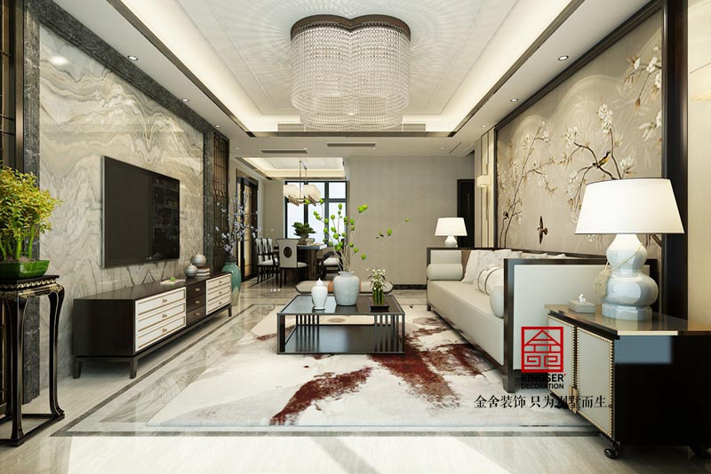 德賢公館裝修設計中式風格效果圖