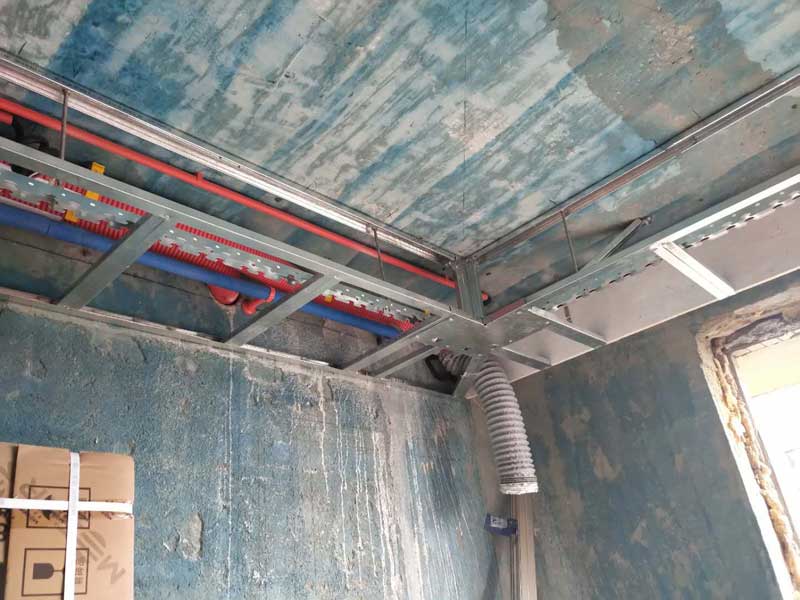 滄州天成郡府138平米裝修工地木工階段