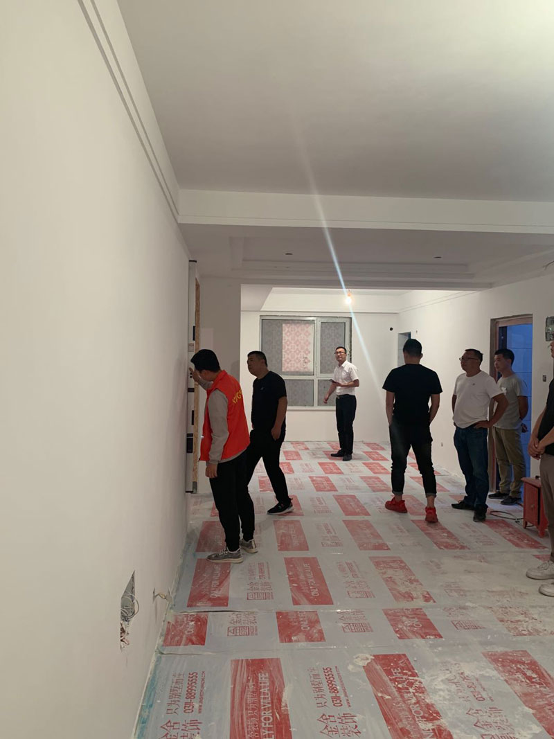 頤和莊園138平米裝修施工現場