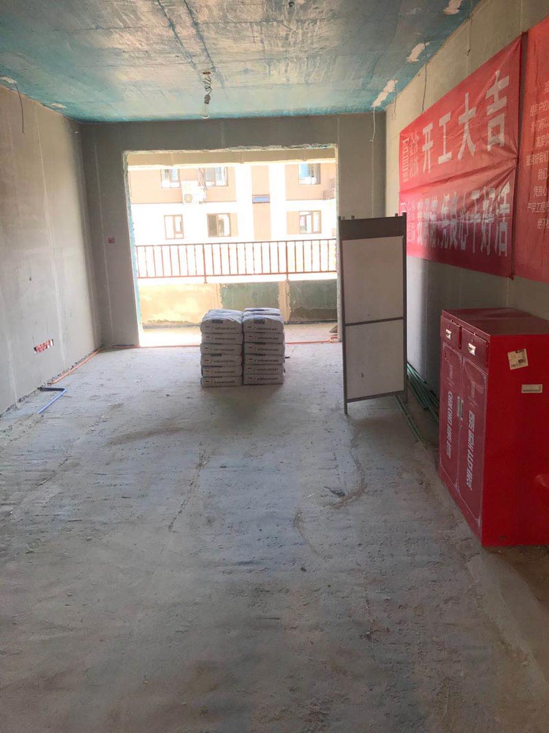 唐山富力盛悅居130平米裝修施工工地