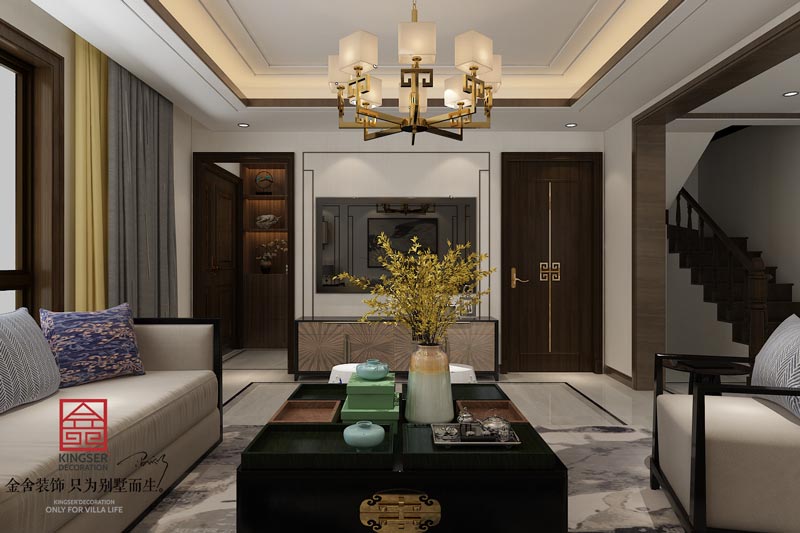 西山林語下疊裝修輕奢風格效果圖