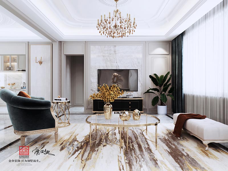 西山林語二期336㎡輕奢風(fēng)格效果圖