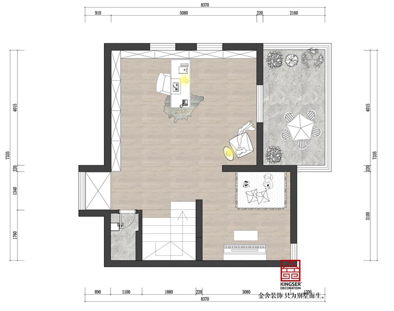 上疊戶型  200㎡三層平面布局