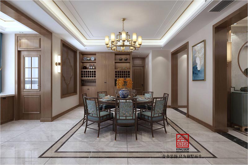 榮盛華府190平米中式風格裝修效果圖