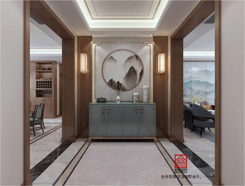 榮盛華府190平米中式風格裝修效果圖