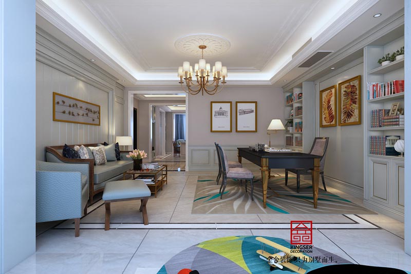 榮盛華府200平米歐式風格裝修設計