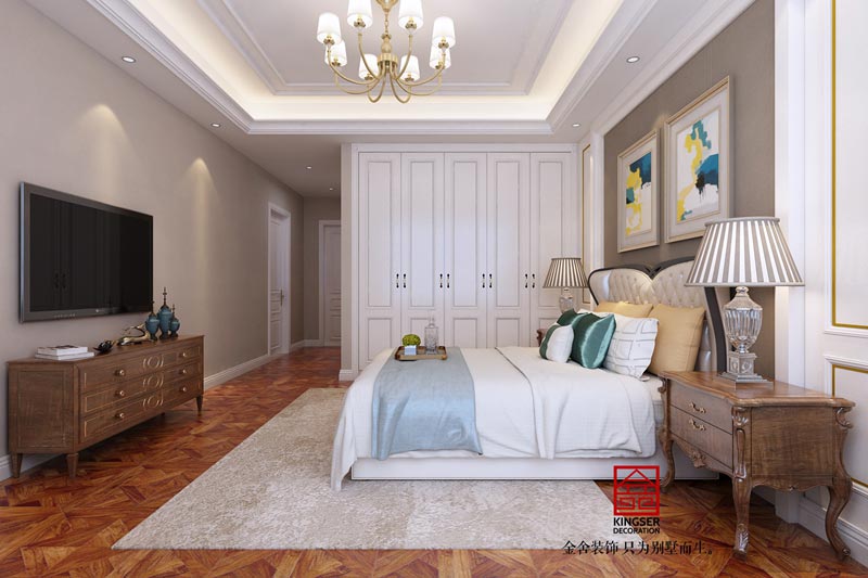 榮盛華府200平米歐式風格裝修設計