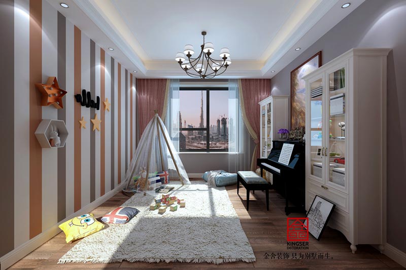 榮盛華府200平米歐式風格裝修設計