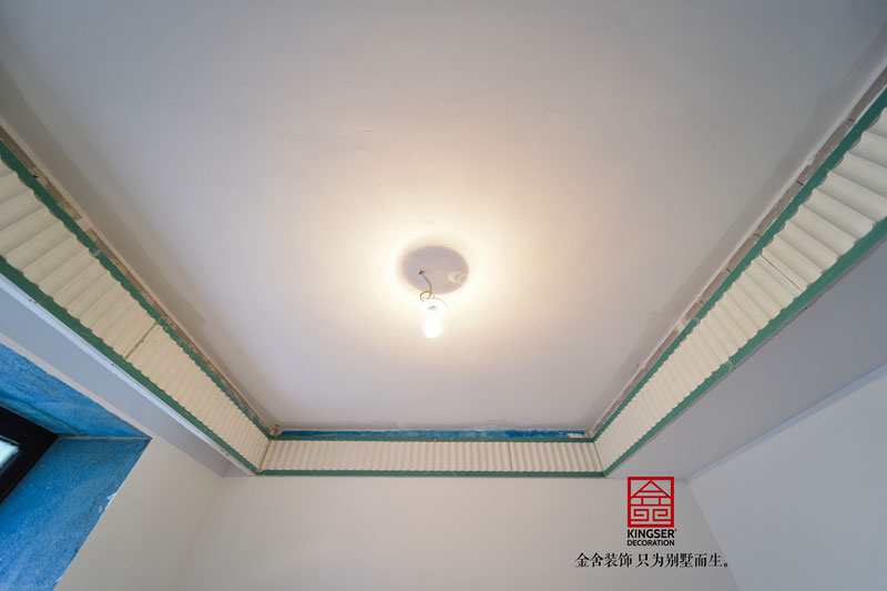 榮盛華府裝修施工現(xiàn)場油工階段