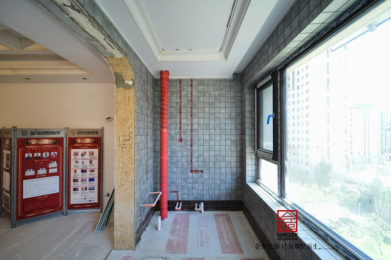 榮盛華府裝修施工現(xiàn)場油工階段