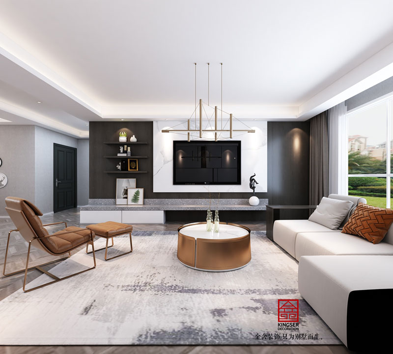 綠城桃花源300平現代風格研發效果圖