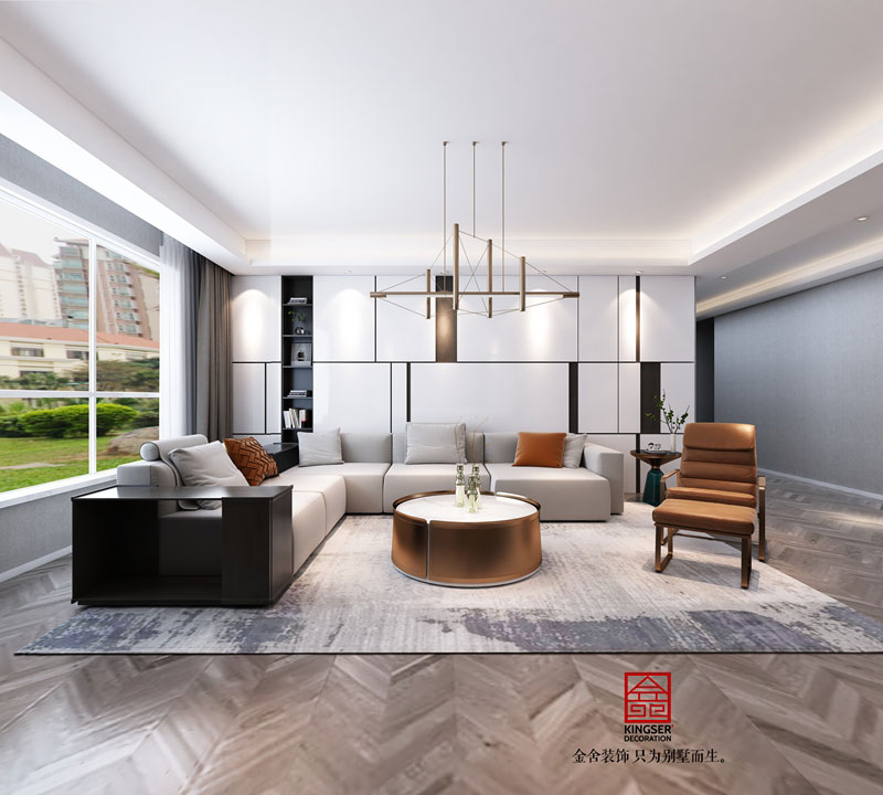 綠城桃花源300平現代風格研發效果圖