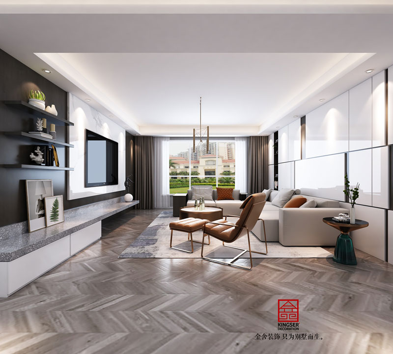 綠城桃花源300平現代風格研發效果圖