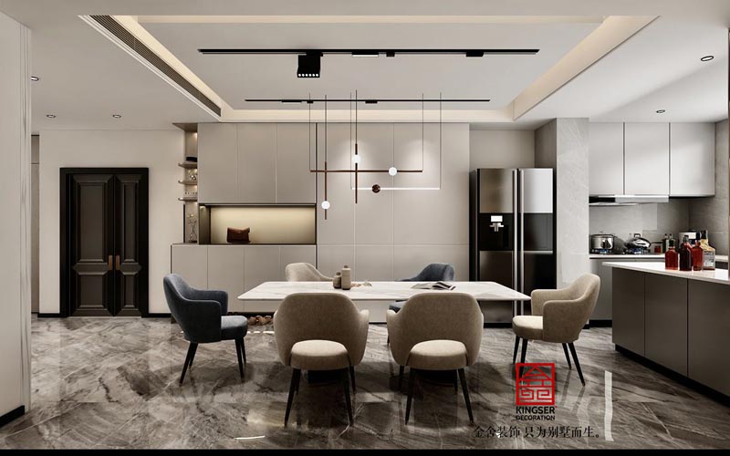 融創中心180平現代輕奢風格裝修效果圖