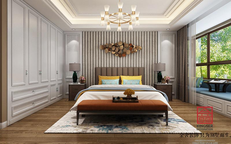 深州國賓壹號200平傳統美式風格裝修效果圖