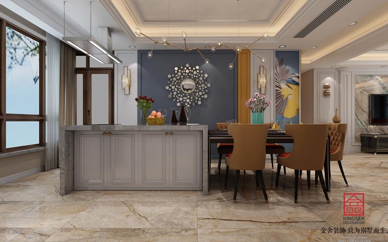 深州國賓壹號200平傳統美式風格裝修效果圖