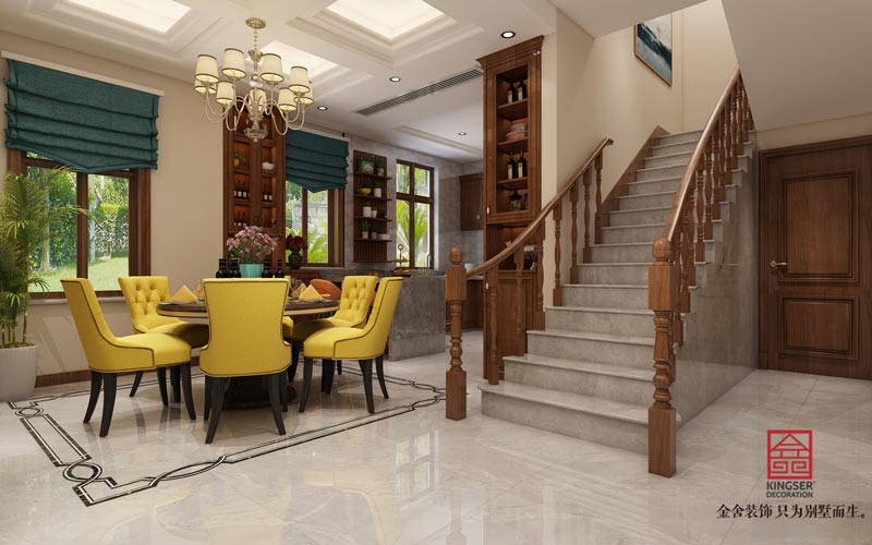 碧桂園別墅裝修260平米美式風(fēng)格設(shè)計(jì)效果圖