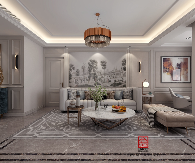 榮盛御府184平米歐式風(fēng)格研發(fā)效果圖