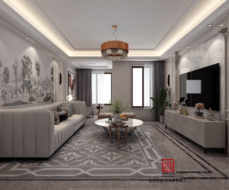 榮盛御府184平米歐式風(fēng)格研發(fā)效果圖