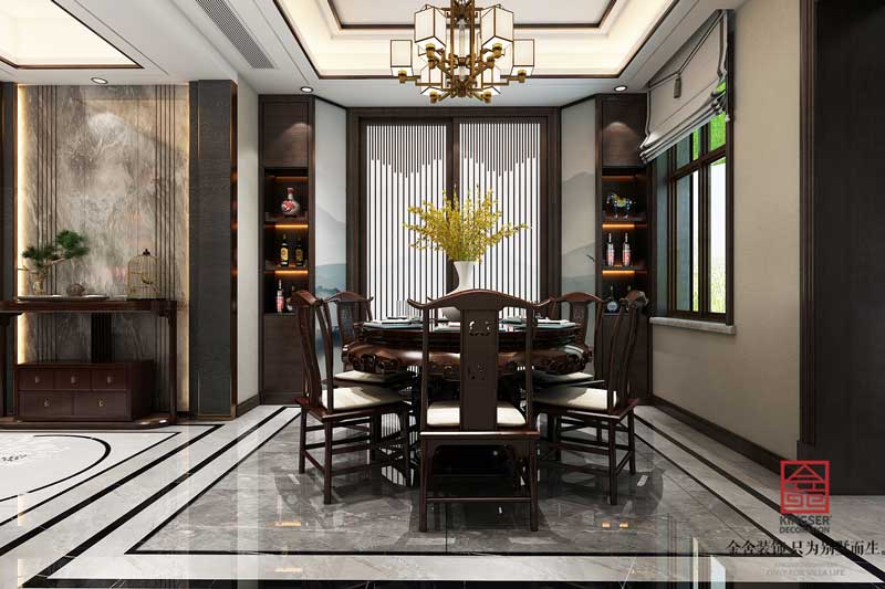 榮盛華府185平中式風格裝修設計案例