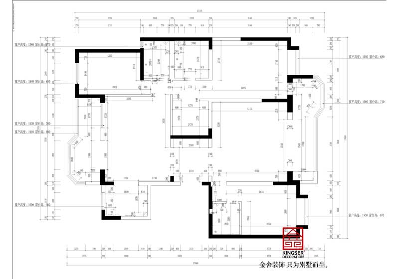榮盛華府躍層裝修設計戶型優(yōu)缺點-原始平面圖