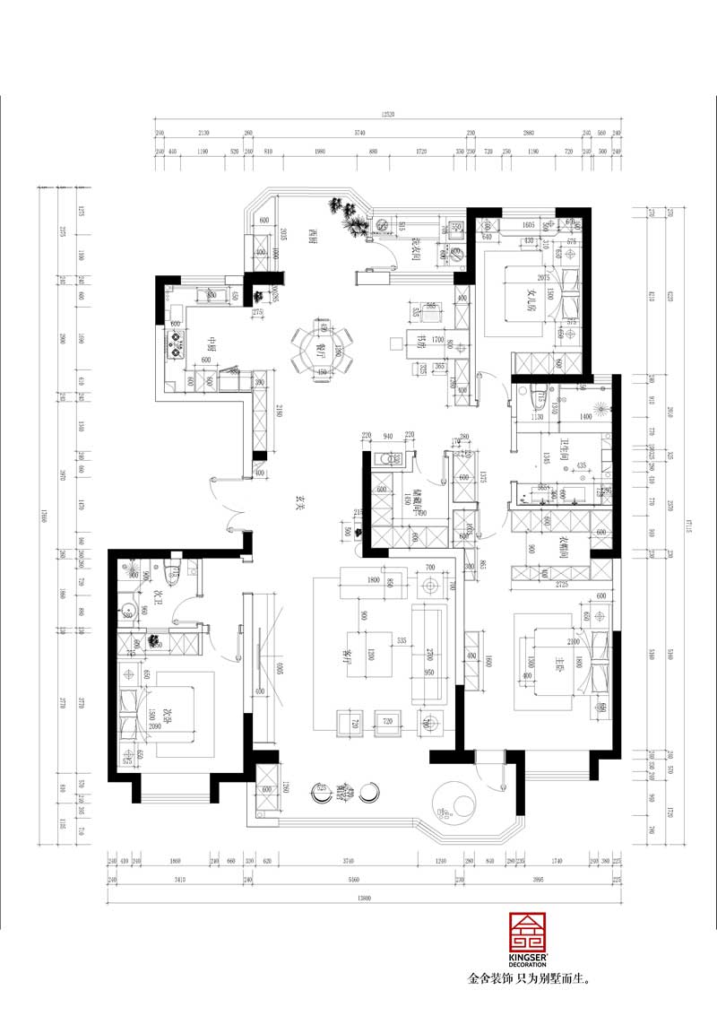 榮盛華府躍層裝修設計戶型優(yōu)缺點-平面布置圖