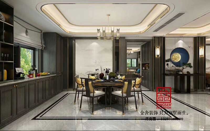 榮盛華府215平米躍層裝修效果圖