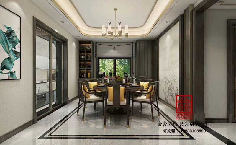 榮盛華府215平米躍層裝修效果圖