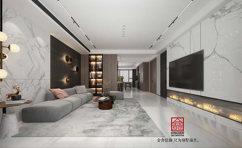 榮盛華府178平米現(xiàn)代風格裝修設計