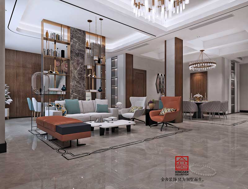 大者三期別墅裝修290平輕奢風格設計方案