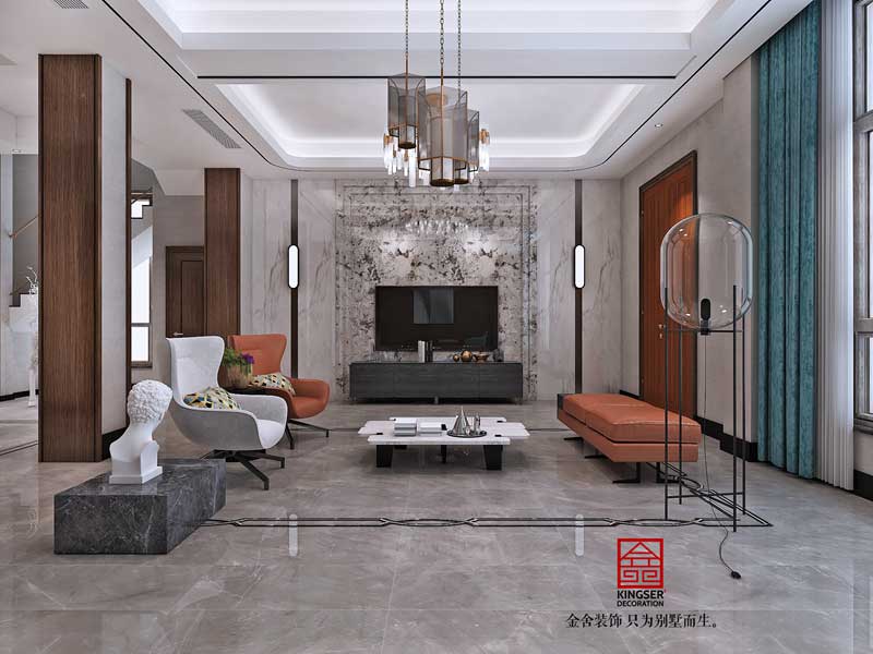 大者三期別墅裝修290平輕奢風格設計方案