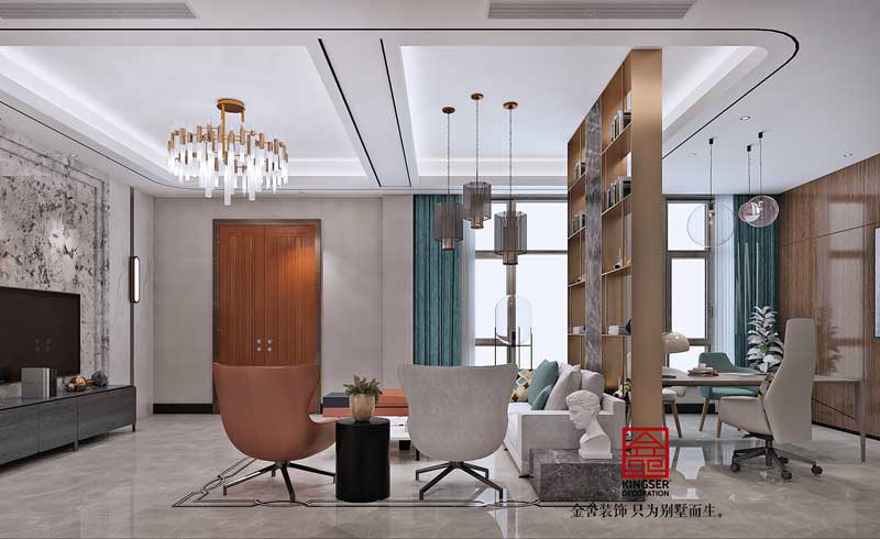 大者三期別墅裝修290平輕奢風格設計方案