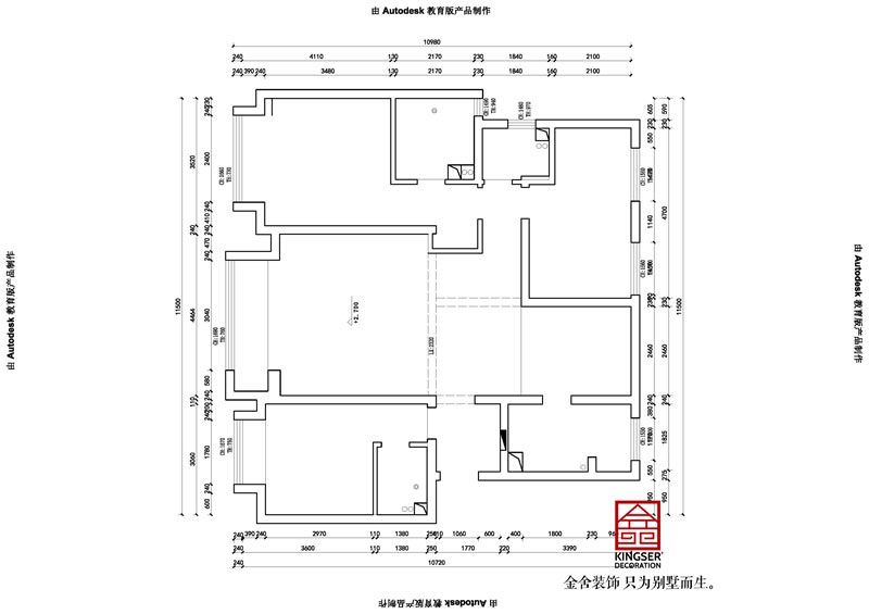 國賓壹號139平米戶型原始平面圖