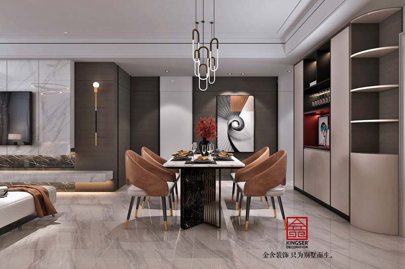 恒大御景半島裝修153平現代風格效果圖