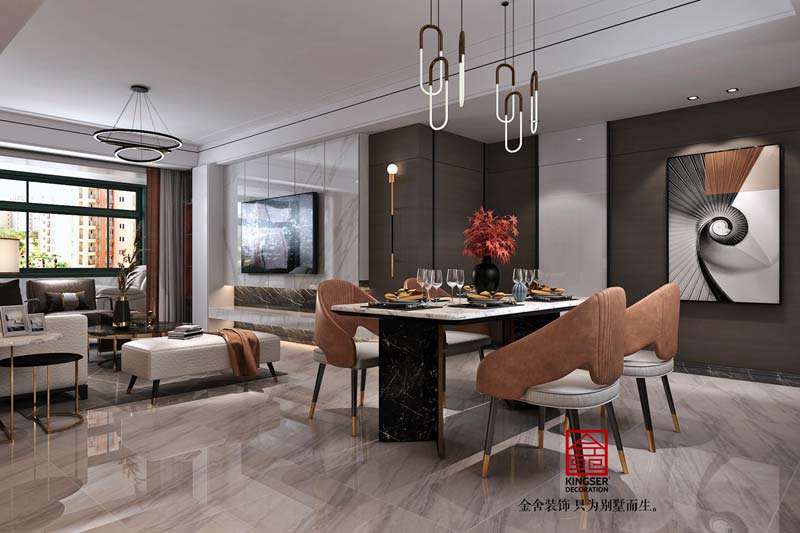 恒大御景半島裝修153平現代風格效果圖