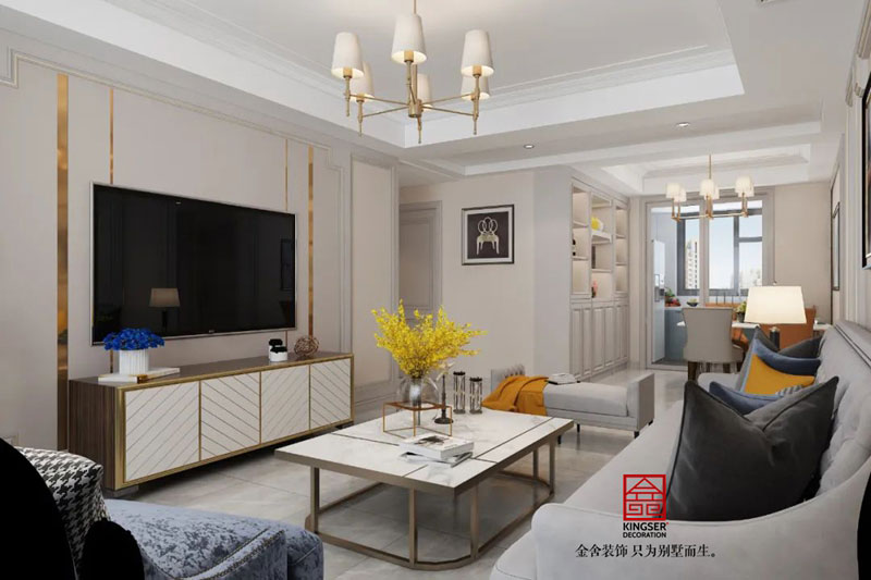 維多利亞三期120㎡美式風格裝修實景圖