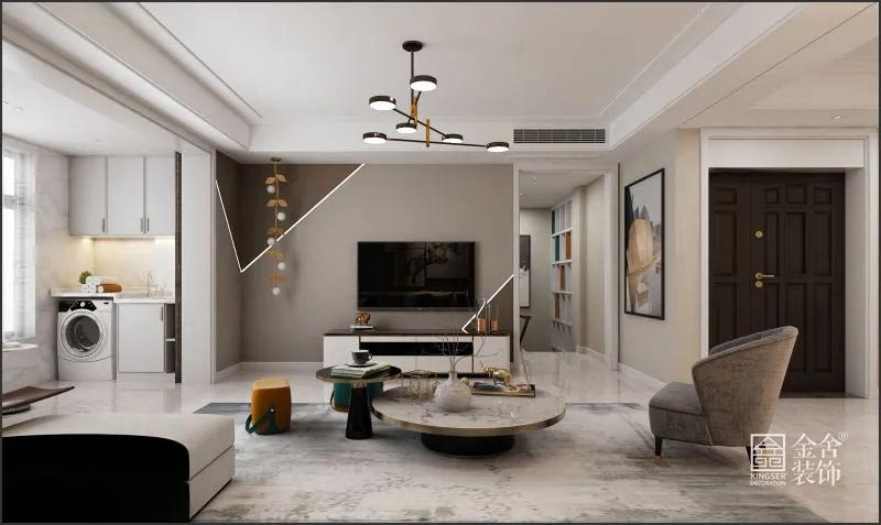 榮盛華府260㎡底躍裝修極簡風格效果圖