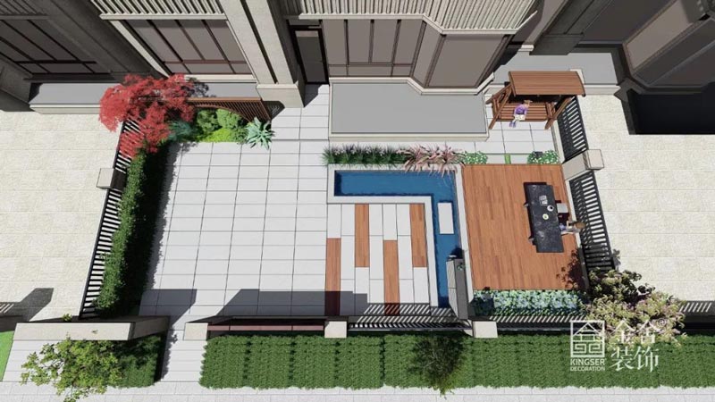 榮盛華府260㎡底躍裝修極簡風格效果圖