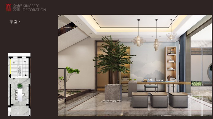 深澤自建別墅裝修設計-中式風格-效果圖