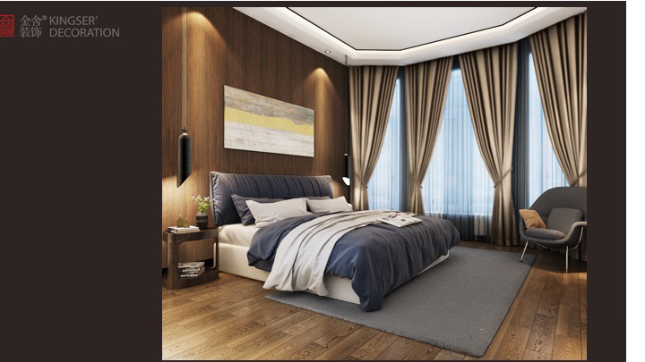 深澤自建別墅裝修設計-中式風格-效果圖