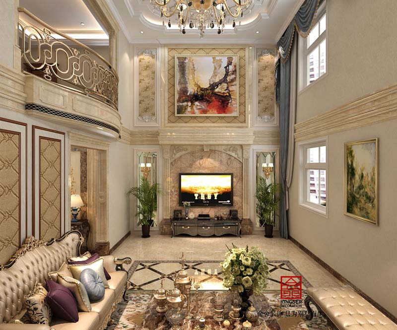 保定裝修香邑瀾山270平米歐式風格效果圖