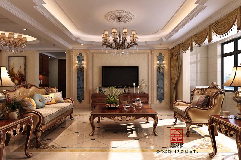 國(guó)賓壹號(hào)139平米歐式風(fēng)格裝修案例