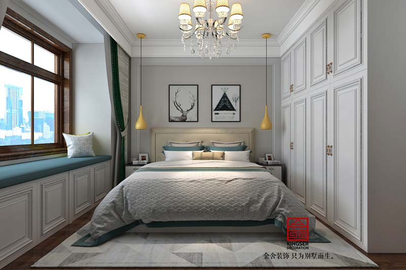 國賓壹號(hào)139平裝修美式風(fēng)格效果圖